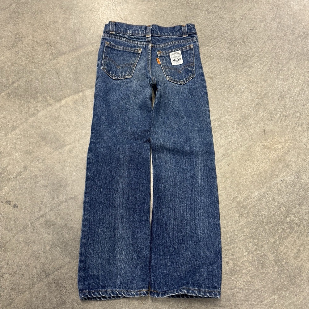 Vintage Levi's Boys Orange Tag Jeans Blue Denim Regular Fit Made in USA 6